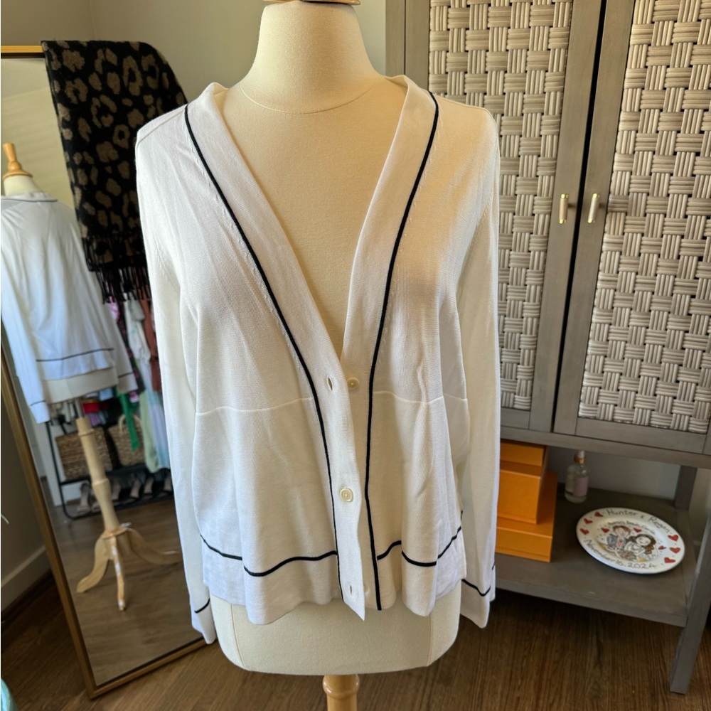 Athleta white cardigan